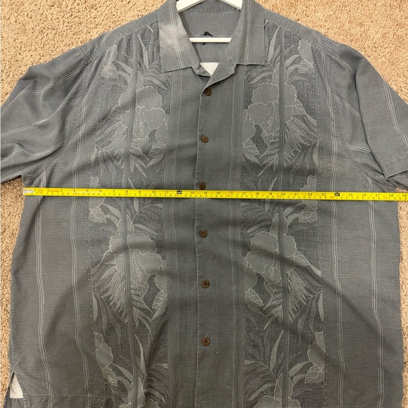 Tommy Bahama 100% Silk Men's Size 2XLB Tahitian Border Shirt Shadow - Picture 11 of 12